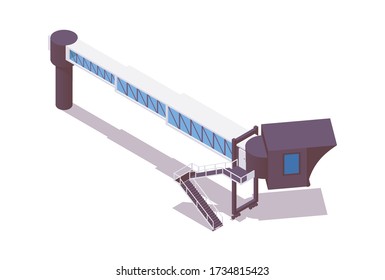 Isometric airport jetway bridge rigged