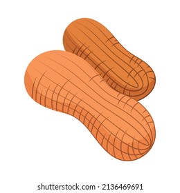 Isometric allergy composition with isolated image of peanuts on blank background vector illustration