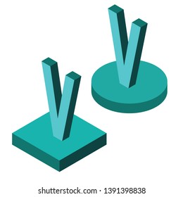 

isometric alphabet 3d letters team 