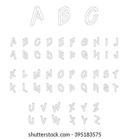 Isometric Alphabet Font