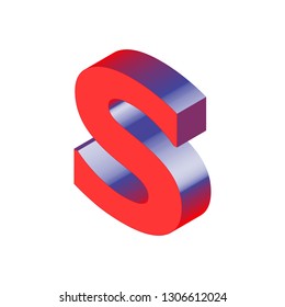 Isometric alphabet font. 3d effect letters, numbers and symbols. Stock vector typeface for any typography design.