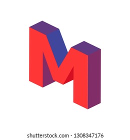 Isometric alphabet font. 3d effect letters, numbers and symbols. Stock vector typeface for any typography design.