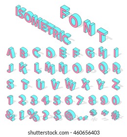 Isometric alphabet typography text and isometric alphabet perspective letter art