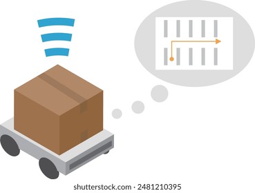 Isometric AMR (automated guided vehicle) image