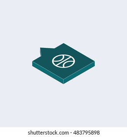 Isometric app icon.Vector illustration