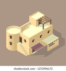 isometric Arab house