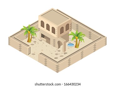 isometric Arab house