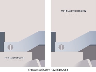 Isometric architectural cover design. Geometric set of templates, posters, and brochures.