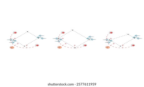 isometric architecture site analysis symbol icon element drawing graphic flat isolated vector. architecture element line sun wind sound sun path vegetation.