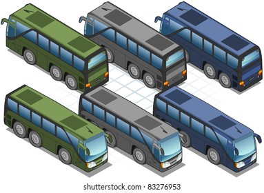 Isometric armed forces bus