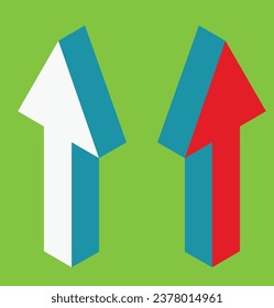 isometric arrow test design illustration