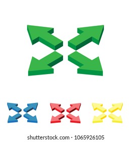 Isometric arrows. Vector