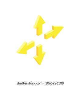 Isometric arrows. Vector