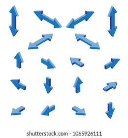 Isometric arrows. Vector