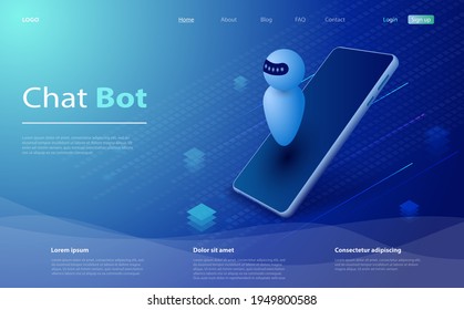 Isometric artificial intelligence. Chat bot and future marketing. AI and business IOT concept. AI and business IOT concept. Isometric artificial intelligence. Help service. Vector illustration.