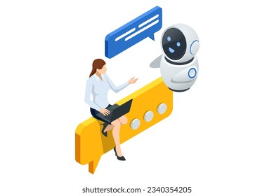 Isometric Artificial Intelligence, Knowledge Expertise Intelligence Learn. Internet connect Chat, Chat with AI, Artificial Intelligence.