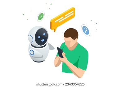 Isometric Artificial Intelligence, Knowledge Expertise Intelligence Learn. Internet connect Chat, Chat with AI, Artificial Intelligence.