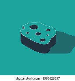 Isometric Asteroid icon isolated on green background.  Vector Illustration