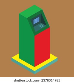 isometric atm test design illustration