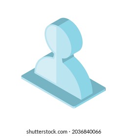 isometric avatar user icon isolated