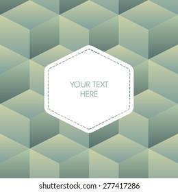 Isometric background cubes in retro vintage colors. Geometry backdrop suitable for infographics, presentations, brochures, websites. Eps10 vector illustration.