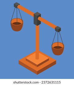 isometric balance test vector design illustration
