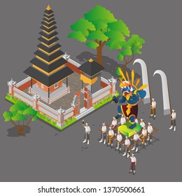 Isometric Balinese Ceremony