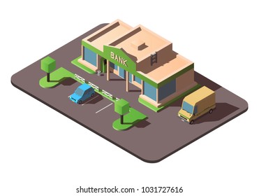 Isometric bank building
