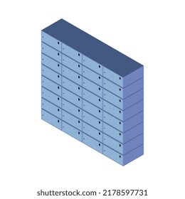 Isometric bank financial composition with isolated banking image on blank background vector illustration