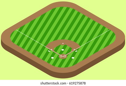 Isometric Baseball field in vector eps 10