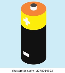 ilustración de diseño de prueba de batería isométrica