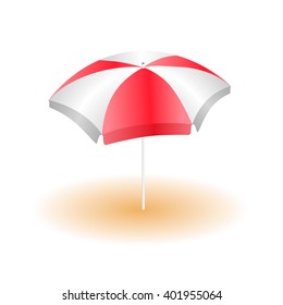 Isometric Beach umbrella Vector Illustration
