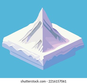 isometric beautiful mountain landscape vector.