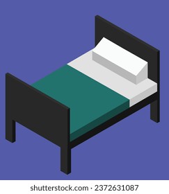 isometric bed test vector design illustration