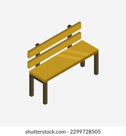 Isometric bench on a background