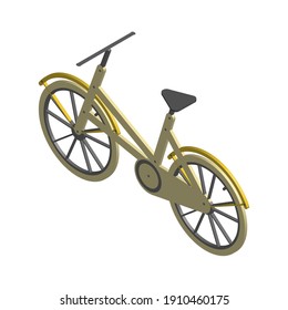 Isometric bicycle icon vector illustration