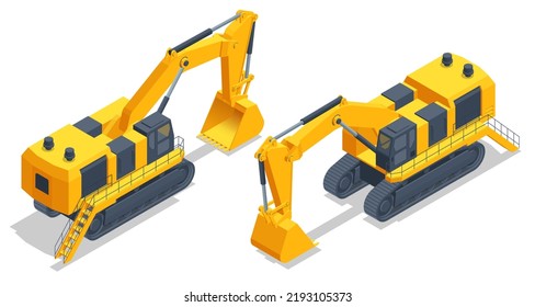 2,122 Excavator Isometric Images, Stock Photos & Vectors 