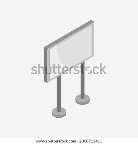 Isometric billboard on a background