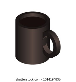 Isometric Black Coffee Mug