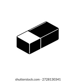 Isometric black and white cube with a cutout section