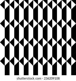 Isometric black and white pattern