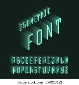 Isometric blending alphabet.