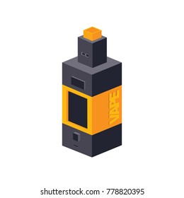 isometric block electric cigarette personal vaporizer mod vector art