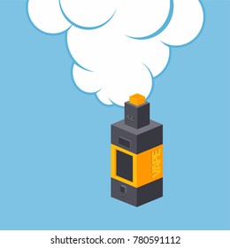 isometric block electric cigarette personal vaporizer vector art