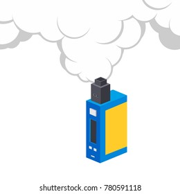 isometric block electric cigarette personal vaporizer vector art