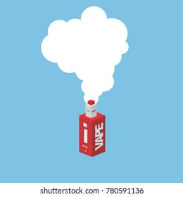 isometric block electric cigarette personal vaporizer vector art