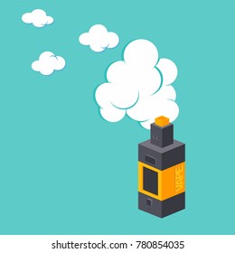 isometric block electric cigarette personal vaporizer vector art