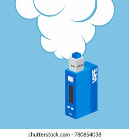 isometric block electric cigarette personal vaporizer vector art