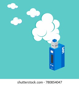 isometric block electric cigarette personal vaporizer vector art