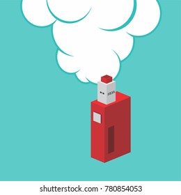 isometric block electric cigarette personal vaporizer vector art